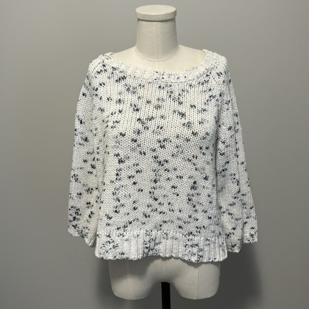 American Eagle Knit Patterned Crop Top Size XL White